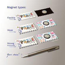 3 types of Fridge Magnet - Paris - Decorated Word