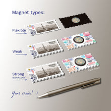 3 Fridge Magnet types - Paris - Eiffel Tower - B&W