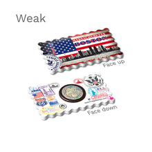 Weak Fridge Magnet - Boston, MA decorated USA flag