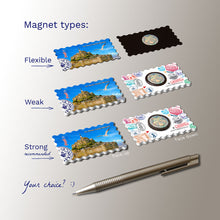 3 Fridge Magnet types - Le Mont-Saint-Michel- France