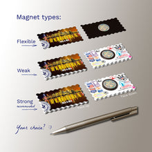 3 types of Fridge Magnets - Miami, Florida Night Skyline