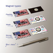 3 types of Fridge Magnets - Miami, Florida USA Flag