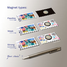 3 types of Fridge Magnets - New York - Statue of Liberty, USA
