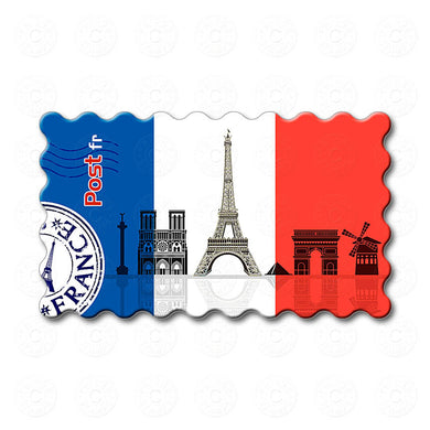 Fridge Magnet - Decorated France Flag