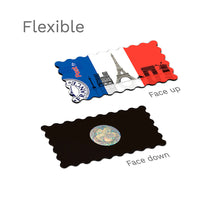Flexible Fridge Magnet - Decorated France Flag