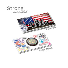 Strong Fridge Magnet - Los Angeles Decorated USA Flag