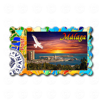 Fridge Magnet - Malaga - Málaga harbour
