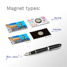 Two types of Fridge Magnet - Malaga - Malagueta, Espetos, Cenachero