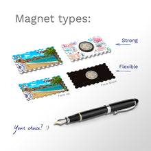 Two types of Fridge Magnet - Malaga - Seashore