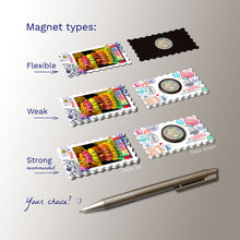 3 Fridge Magnet types - Colorful French Macarons, Paris