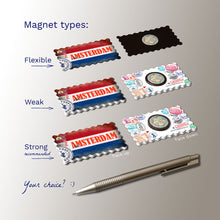 3 types of Fridge Magnet - Amsterdam Netherlands Flag