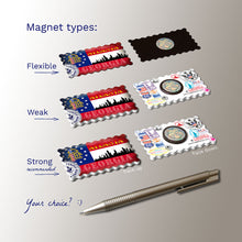 3 types of Fridge Magnet - Atlanta Georgia State Flag