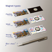 3 types of Fridge Magnets - Atlanta Skyline