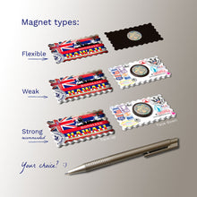 3 types of Fridge Magnets - Honolulu, Hawaii State Flag