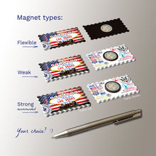 3 types of Fridge Magnets - Las Vegas, Nevada USA Flag