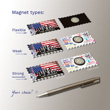 3 types of Fridge Magnets - Los Angeles Decorated USA Flag