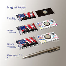 3 types of Fridge Magnets - San Antonio, Texas, USA Flag