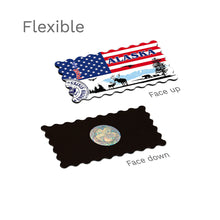 Flexible Fridge Magnet - Alaska decorated USA Flag