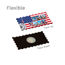 Flexible Fridge Magnet - Decorated New York Word USA Flag