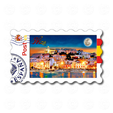 Ibiza - Ibiza Town at night (postmark)