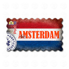 Fridge Magnet - Amsterdam Netherlands Flag