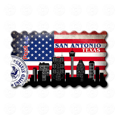 Fridge Magnet - San Antonio, Texas, USA Flag