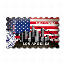 Fridge Magnet - Los Angeles Decorated USA Flag