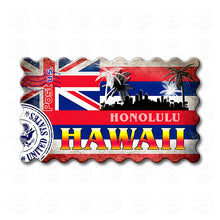 Fridge Magnet - Honolulu, Hawaii State Flag