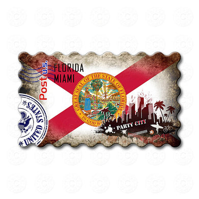 Fridge Magnet - Miami, Florida State Flag